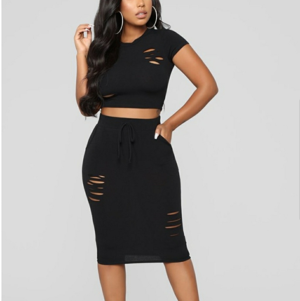 2 Piece Skirt Outfit!!